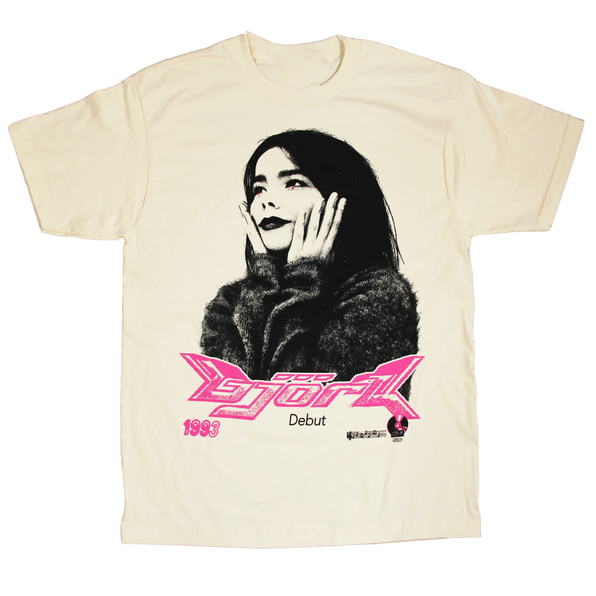 Bjork Debut 1993 bEIGE Cotton 100% Size S To 4XL Unisex T-Shirt 