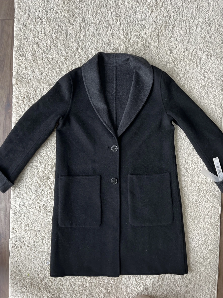 T Tahari Womenu0026#039;s Charcoal/black Jenn Wool Blend Reversible Coat, Size  S $300 | eBay
