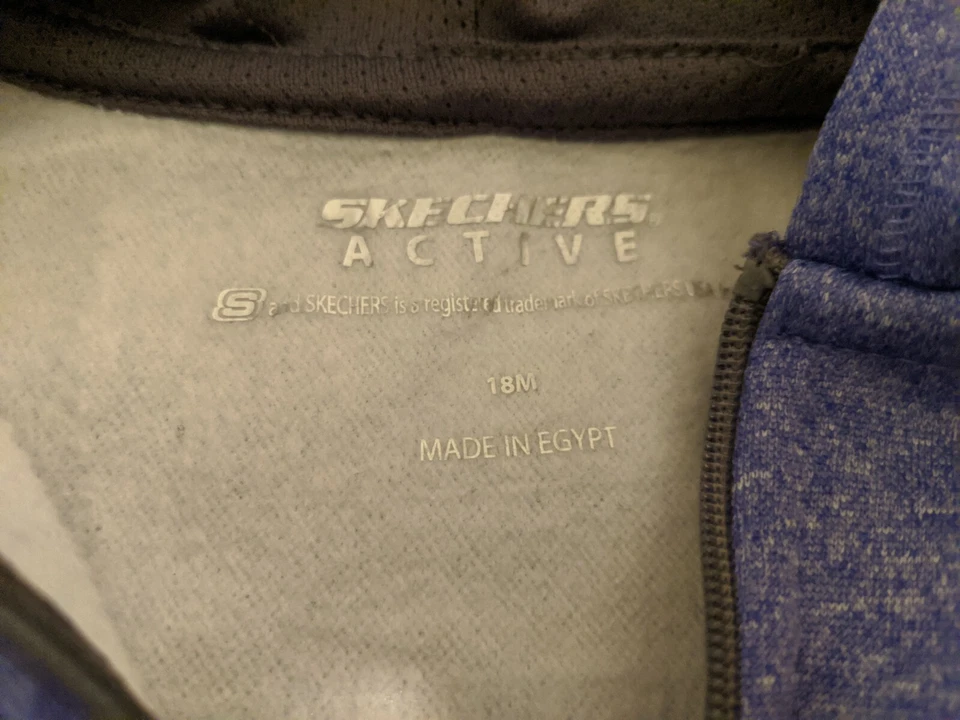 Sketchers Active Purple Zip Up Jacket Hoodie Size 18m - Imagem 3 de 3