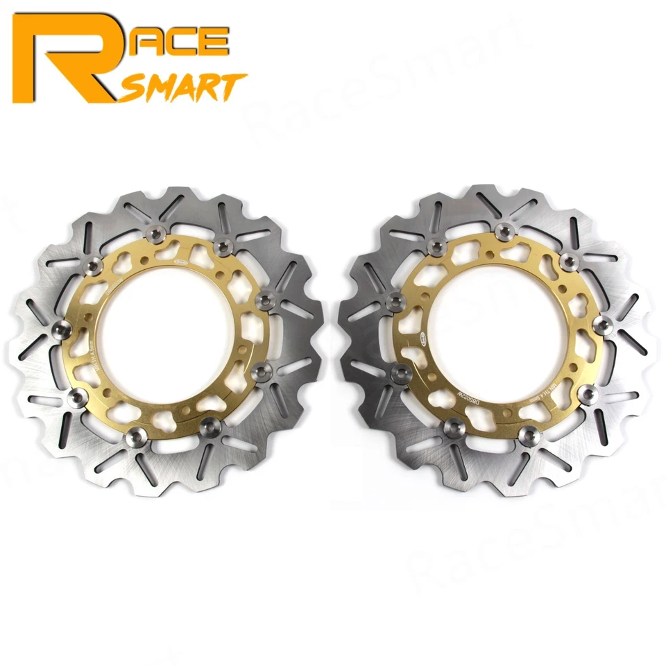 Front Brake Disc Rotors + Bolts Screws For Yamaha TDM900 2002-2014 FJR1300 01-04 - Image 2 of 4