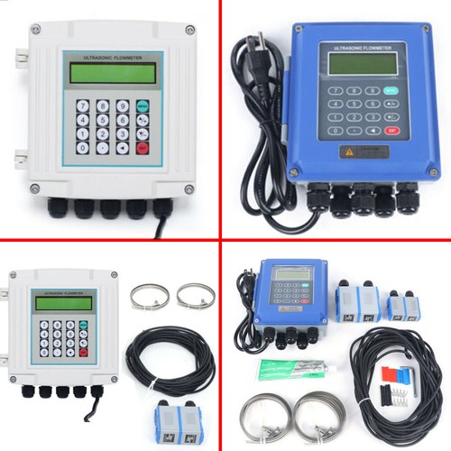 Wall-Mounted Ultrasonic Flowmeter TUF-2000SW TUF-2000B W/ TM-1 TS-2 Transducer