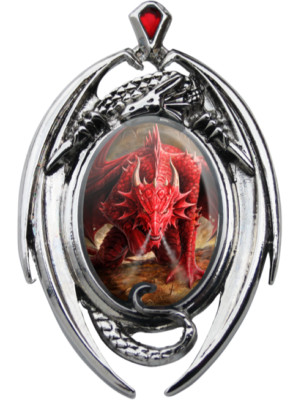 Dragon's Lair Pendant Necklace Boxed, Anne Stokes Beast Fantasy Enchanted Cameos