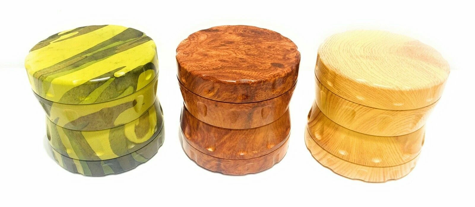 Grinder in wood and aluminum 63 mm 4 parts Grinder Grinder Spices Exp 🇫🇷