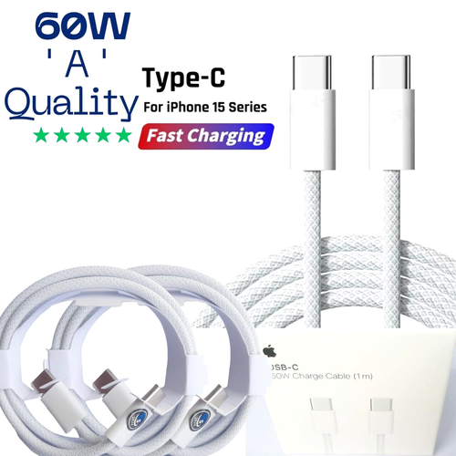 60W USB-C Type C Fast Charging Cable For Apple iphone 15/16/Plus,Pro,Max Wall 1M - Picture 13 of 14