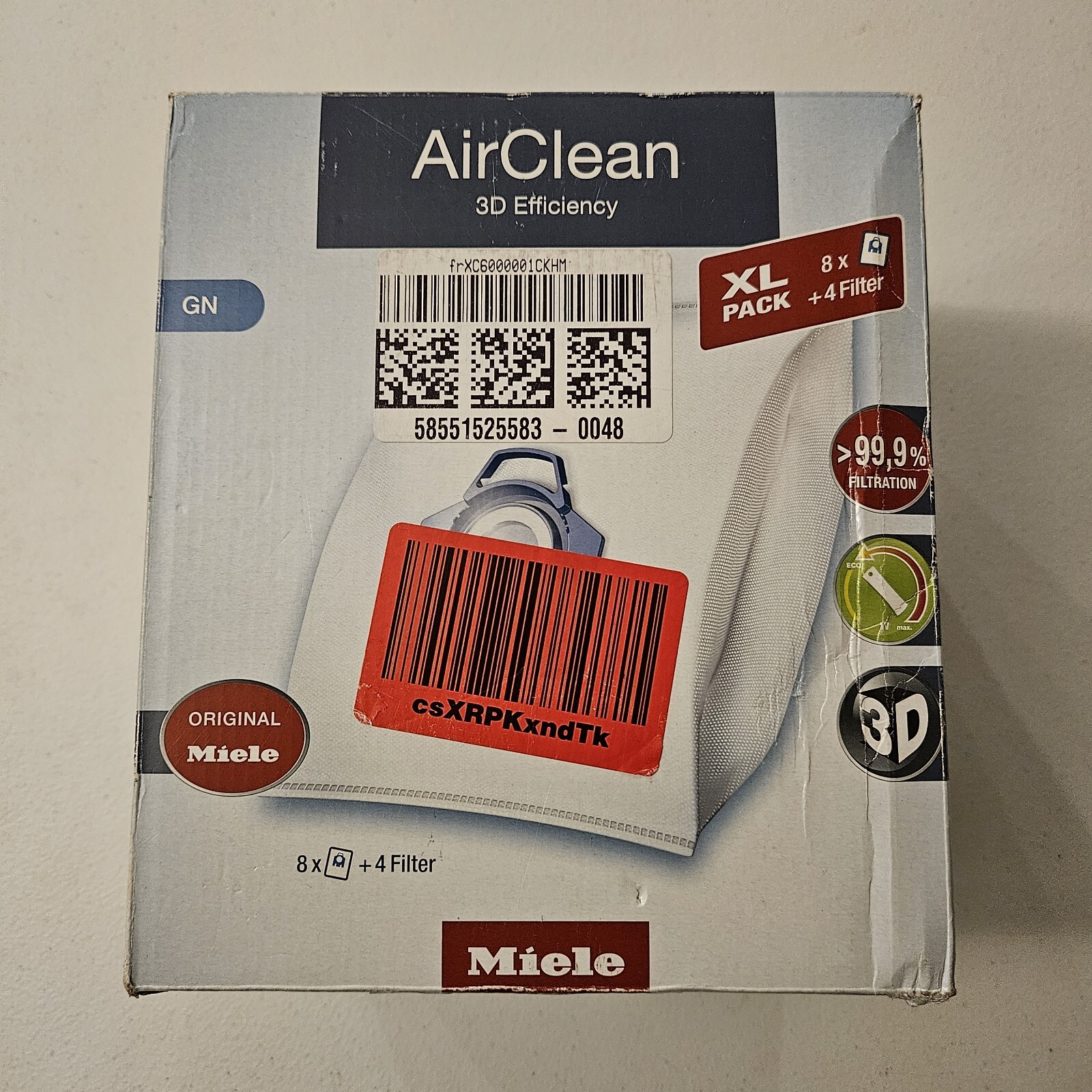 Miele AirClean 3D Efficiency Dust Bag, Type GN, XL Value Pack, 8 Bags 4