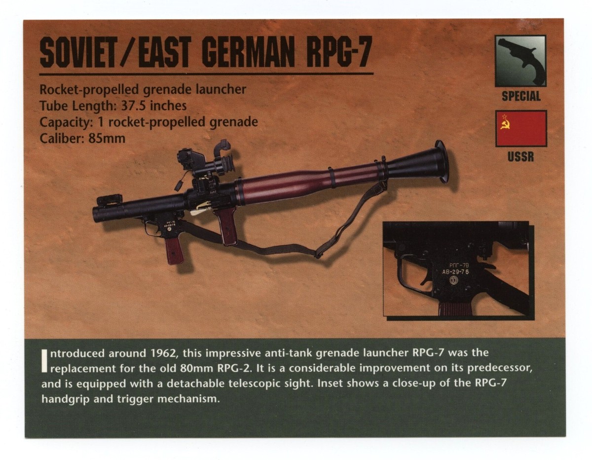 Soviet / East German RPG-7 Atlas Classic Firearms Card | eBay