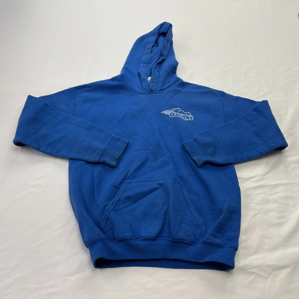 Gildan Hoodie Sweatshirt Kids Boys Youth Large Blue Sweater Alameda Gators 2018