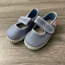 NWOB Cienta Glitter Blue MaryJane Strap Shoes Baby Girl Size 18 / 2.5
