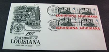 US Stamp FDC Scott# 1197 Statehood of Louisiana 1962 Used PL48