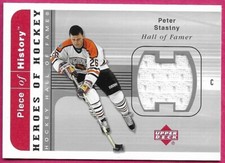 2002-03 Upper Deck PETER STASTNY #HH-PS Piece of History Jersey Heroes of Hockey