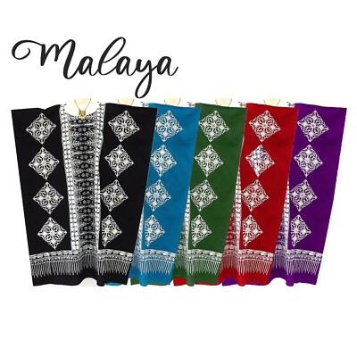 COOL KAFTAN MALAYA Maxikleid Kaftan Batik 100% Baumwolle Lila Einheitsgröße
