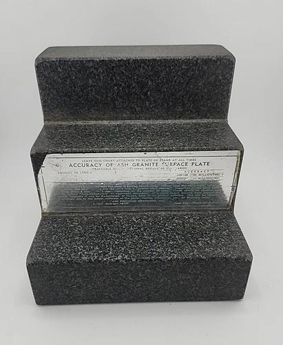 6" x 6" x 6" Black Granite Angle Plate 3 Step Block Ash Precision Equipment Vtg