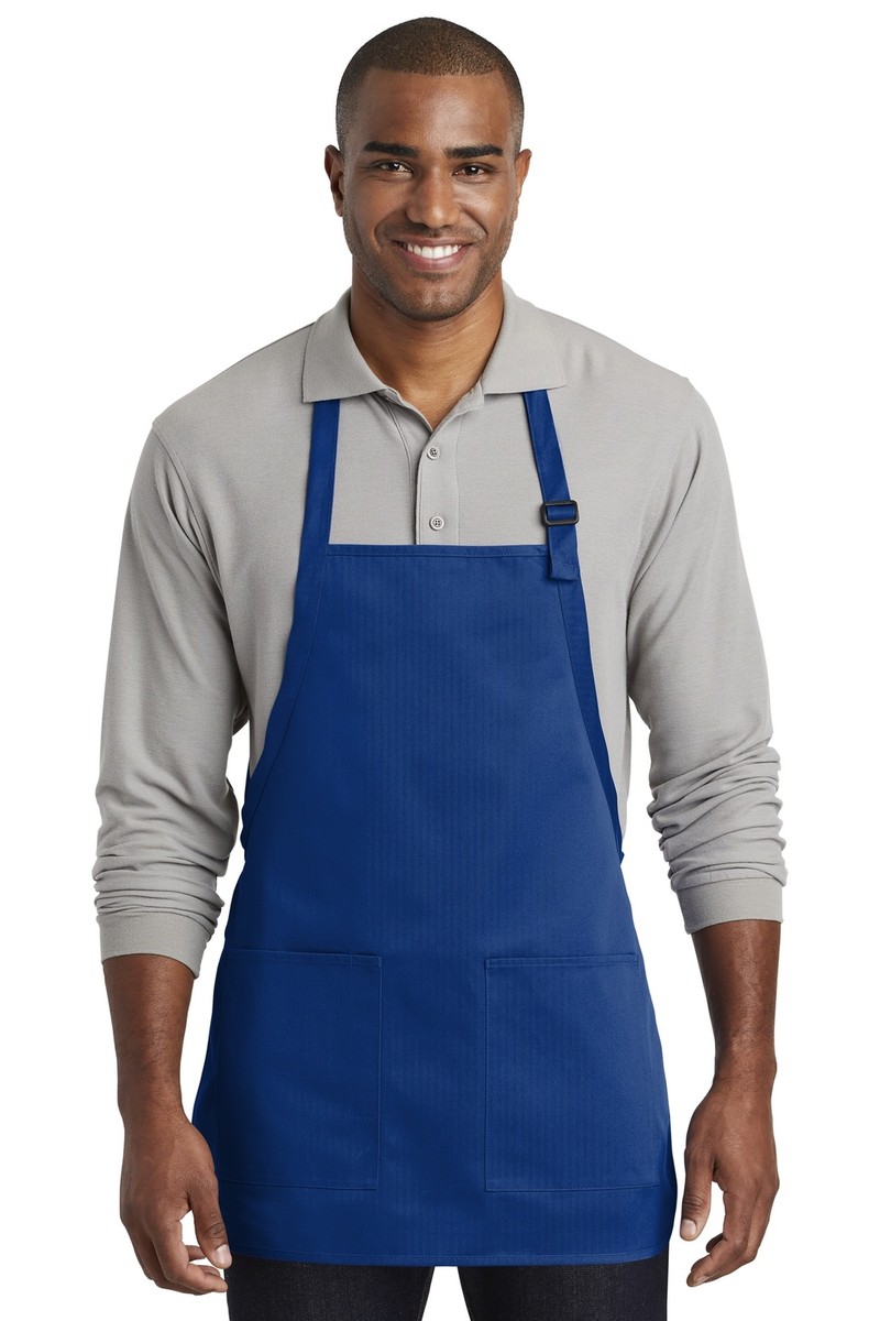 Port Authority Medium-Length Two-Pocket Bib Apron A601 | eBay