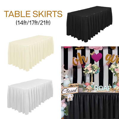 Rechteckige Tischrock Abdeckung für Hochzeiten, Partys & Babypartys - elegante Deko