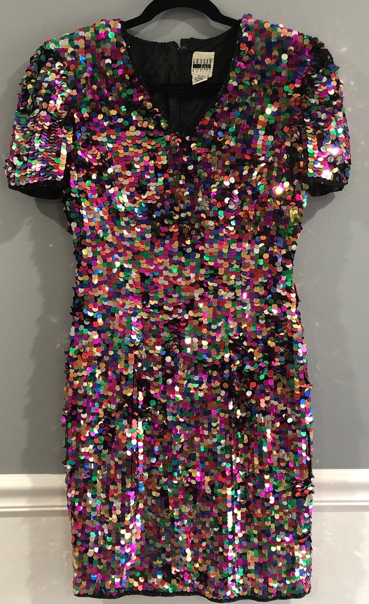 leslie fay evening dresses Vintage Leslie Fay Velvet and sequin Top/Dress Size