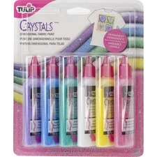 I Love To Create Tulip Dimensional Fabric Paints 1.25oz 6/Pkg-Crystals