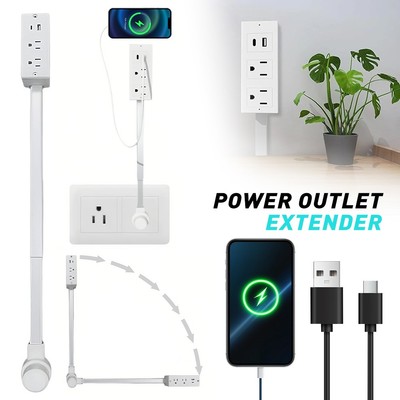 Electrical Outlet Expander Power Socket Rotating Nightstands Desk Extender Sofas