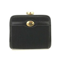 EGA Christian Dior Oblique Trotter Canvas Coin Purse Wallet Black/3CD0388