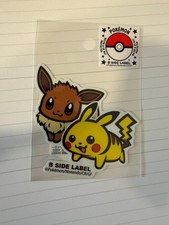 Eevee Pikachu Sticker B SIDE LABEL from Japan - free shipping