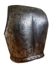 ARMOUR - GOOD ANTIQUE GOTHIC 16thC GERMAN / AUSTRIAN STEEL BACKPLATE