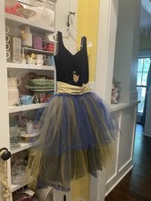 Adult Dance Wear AME Blue Velour Tutu