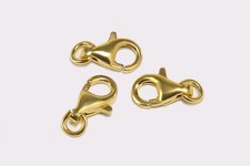 INWARIA Karabiner Verschluss 925 SILBER vergoldet 9/11/13/16 mm Schließe, SS130g