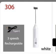 Electric Milk Frother Wireless Type-C 3 Speeds