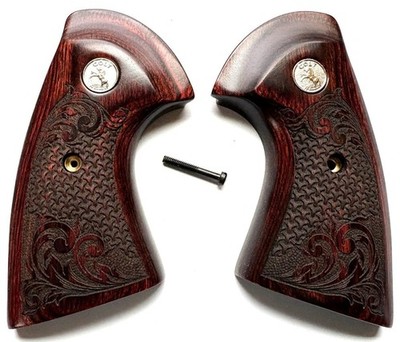 Colt Python Grips Colt Anaconda Grips Rosewood Tie-Weave Design Target Style