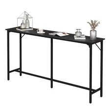 NEW 71-Inch Bar Table (Black) - 209 Lbs Capacity Pub Height Table