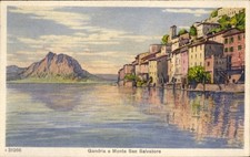 Ak Gandria Lago di Lugano Tessin Schweiz, Landschaft mit Wasser,... - 4939388