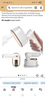 Travel Steamer Iron for Clothes Mini - Portable Ironing Machine Travel