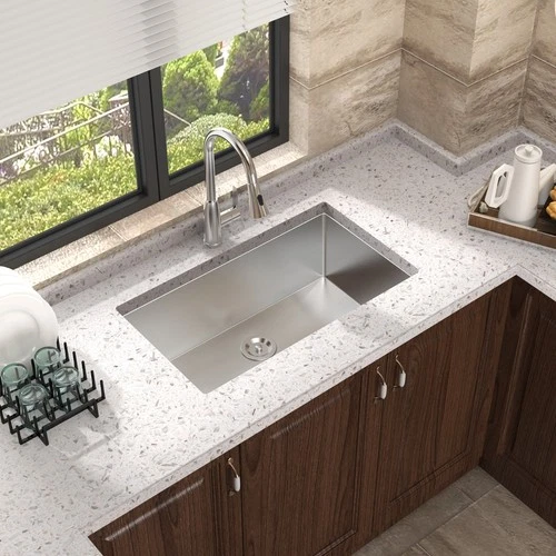 32 Inch Undermount Kitchen Sink, 16 Gauge Stainless Steel Single Bowl Sink