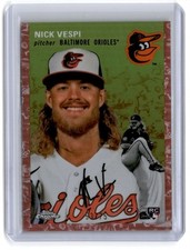 2023 Topps Chrome Platinum Anniversary Nick Vespi Rookie 53/75 Toile Cream Rose