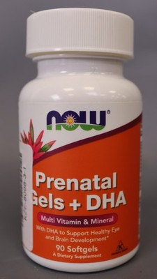 NOW Foods - Prenatal Gels + DHA  - 90 Softgels - exp on 10/10/2026