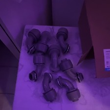 Grau flüssigkeitsdichte Rohrverschraubungen 90° Winkelverbinder, Hart-PVC/Kunststoff 3/4