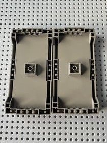 LEGO Vintage Race Track Parts Lot 42936 42938 Dark Gray Tan Racers System 5 Pcs