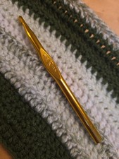 Vintage Used  Boye  Crochet Hook Made In USA Size K Gold