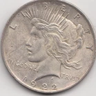 1922 Peace Silver Dollar – Ex Fine