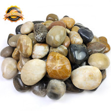 40Lbs Large River Rocks for Landscaping, 3-4" Decorative Pebbles for Garden Desi