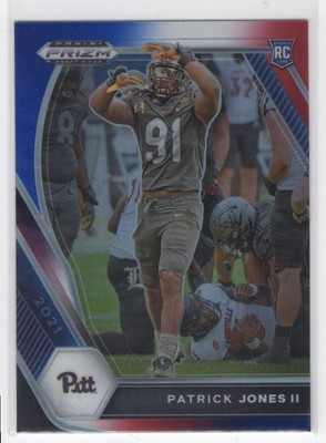 2021 Panini Prizm Draft Picks Red White Blue Patrick Jones II Rookie Pittsburgh