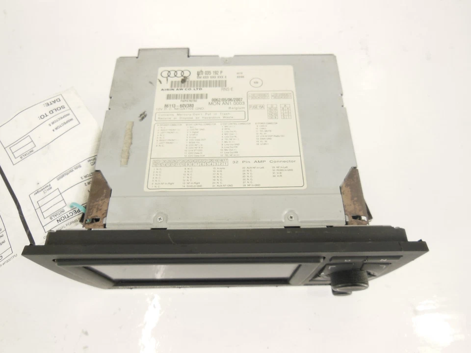 Rádio Audi A4 2008 tela de navegação estéreo tela satélite CD player fabricante de equipamento original S4 - Imagem 3 de 4