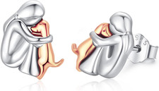 925 Sterling Silver Dog Earrings Cute Animal Puppy Stud Earrings Dog Jewelry Gif