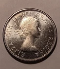 1964 Canadian 50 Cents, Elizabeth II, UNC, .800 Silver, ASW .3oz ** LOW SHIP **