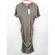 Michael Stars Katie Dress Women’s Extra Large NWT Ultra Rib Bodycon Olive Green