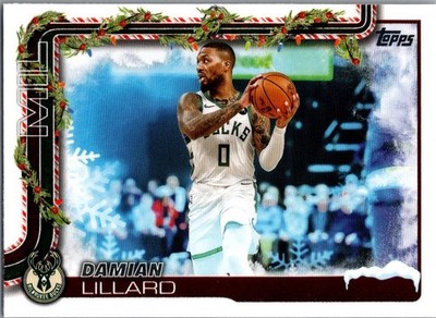 2025-26 Topps Holiday Damian Lillard Milwaukee Bucks Festive SP