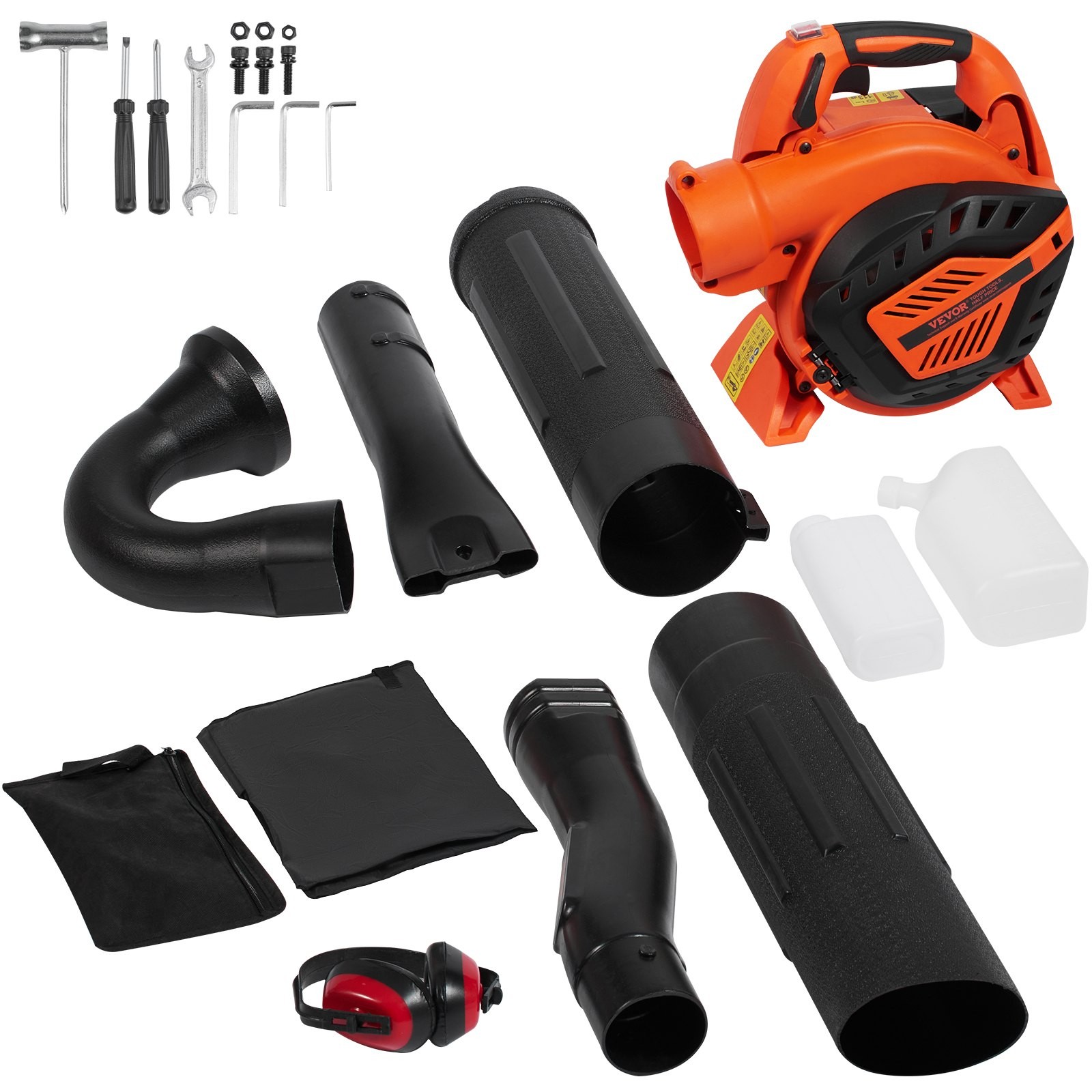 VEVOR Leaf Blower, 26CC 2-Cycle Handheld Leaf Blower with A Fuel Tank, 2-in-1 Bl