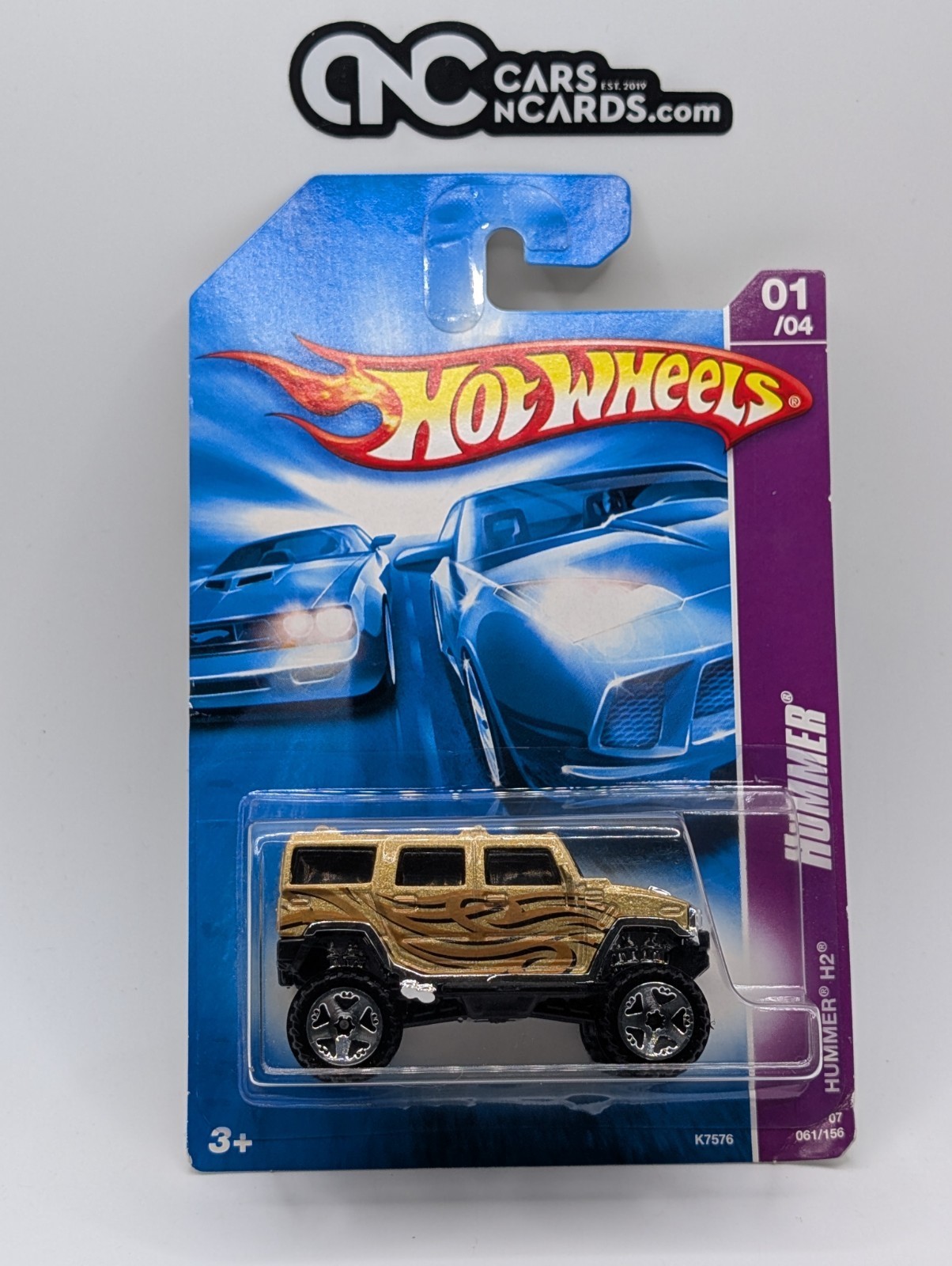 2007 Hot Wheels Hummer 1/4 Hummer H2 Gold 61/156 (Soft Corners)
