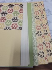 Stampin Up Autumn Spice Scrapbook Paper 12x12 " DSP-10 Sheets-Lot-Fall-Textured