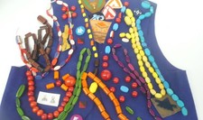 Estate Vintage Campfire Beads Lot Over 250 Beads, Badges, Vest MORE