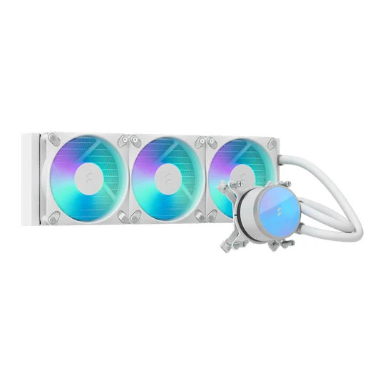 Fractal Design Radius 360 RGB, White - AIO Water Cooling | High-performance AIO CPU cooler with Dynamic 3 fans, integrated cabling, and easy installation. - Image 2
